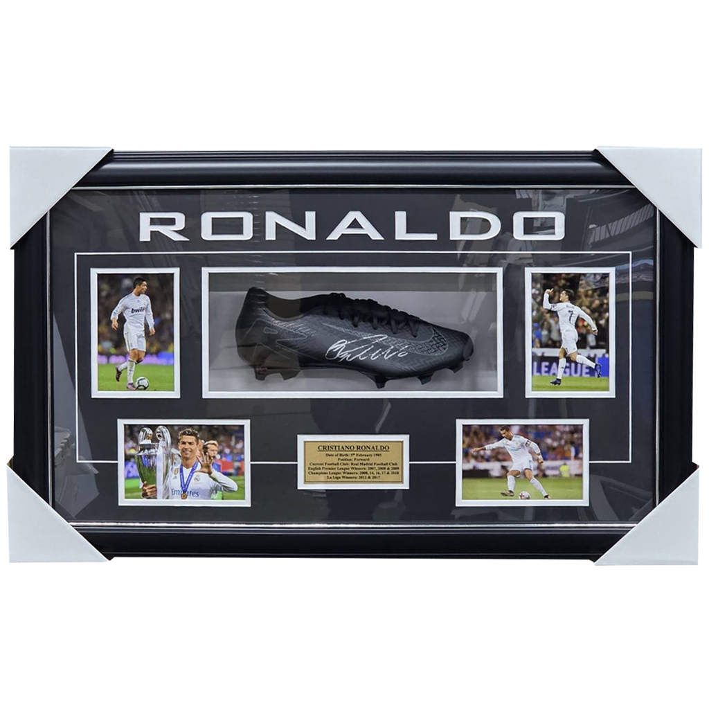 Cristiano Ronaldo Signed Real Madrid Nike Boot Box Framed UEFA Champions - 2904