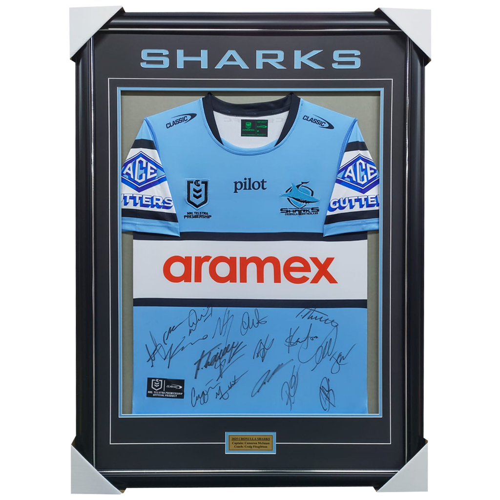 Cronulla Sharks Football Club 2025 NRL Official Team Signed Guernsey - 7104