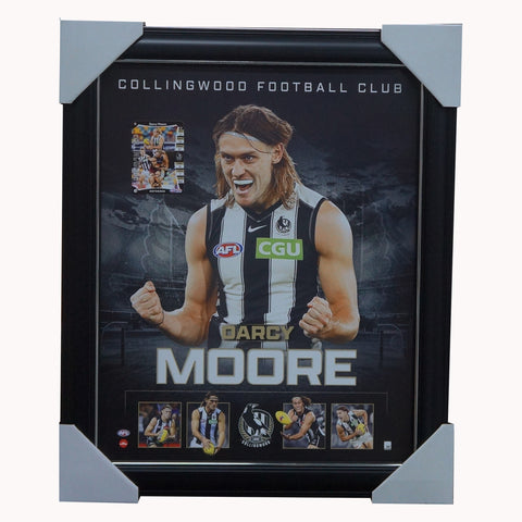 Darcy Moore Collingwood Official Licensed AFL Print Framed + Signed Card - 5592