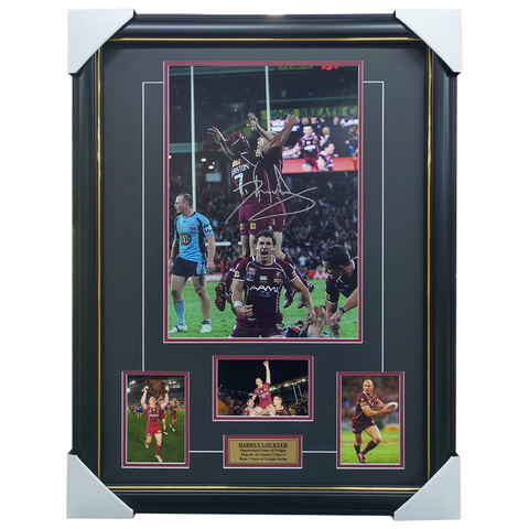 Darren Lockyer signed Queensland State of Origin Frame - 7223