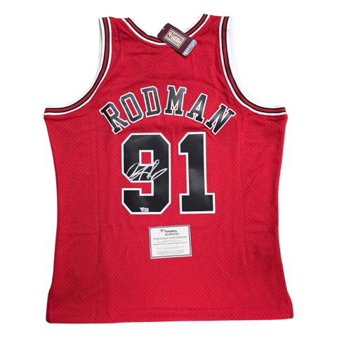 Dennis Rodman Signed Chicago Bulls Fanatics Authenticated Jersey - 7399