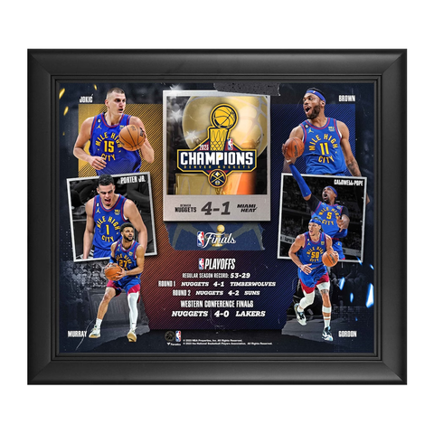 Denver Nuggets 2023 NBA Finals Champions Road To Collage Framed - 5508