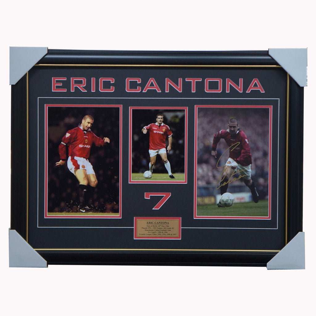 Eric Cantona Signed Manchester United Photo Collage Framed - 2870