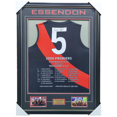 Essendon 2000 Premiers Signed Jumper Framed James Hird - 5942