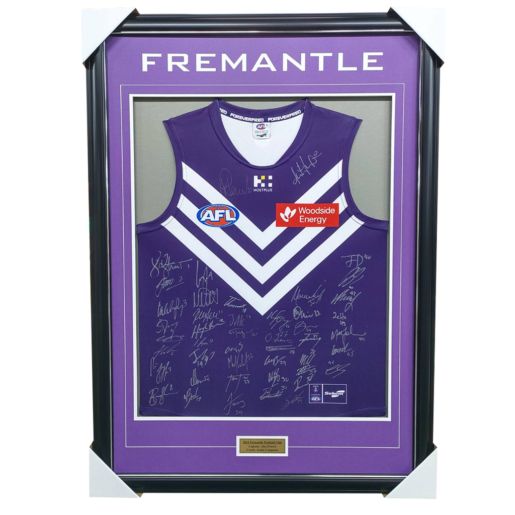 Fremantle Dockers Football Club 2024 AFL Official Team Signed Guernsey - 5823