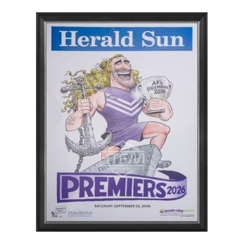 Fremantle Dockers 2026 Premiers Herald Sun Mark Knights Print Framed - 7633