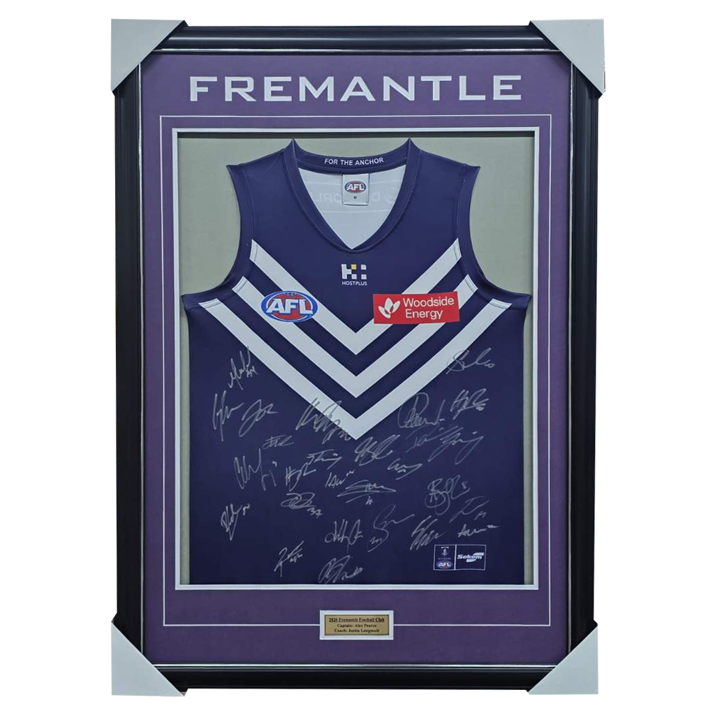 Fremantle Football Club 2026 Team Signed Jersey Framed - 7416