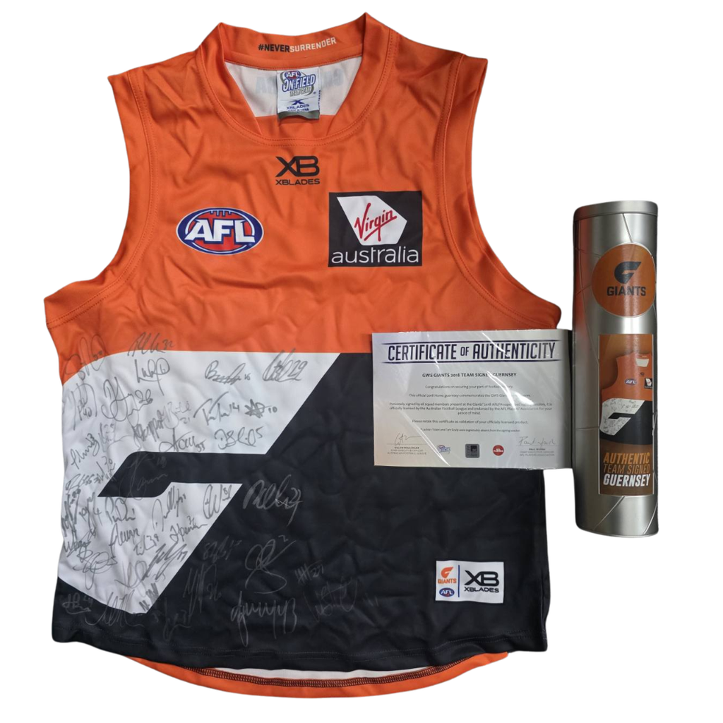 GWS Giants 2018 Team Signed Guernsey - 7336