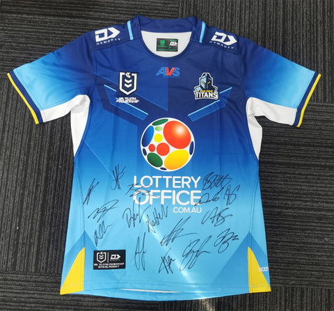 Gold Coast Titans Signed 2025 NRL Team Signed Jersey - 7183