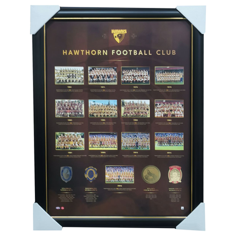 Hawthorn Historical Series Official Frame Inc 2015 AFL Premiers - 7125