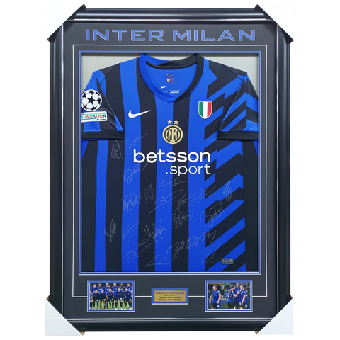Inter Milan 2024/25 Team Signed Jersey Framed - 7204