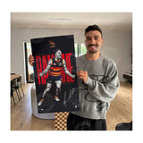Izak Rankine Adelaide Crows Signed Official AFL Vertiramic Print Framed - 7405