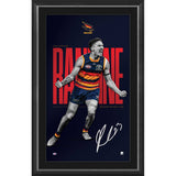 Izak Rankine Adelaide Crows Signed Official AFL Vertiramic Print Framed - 7405