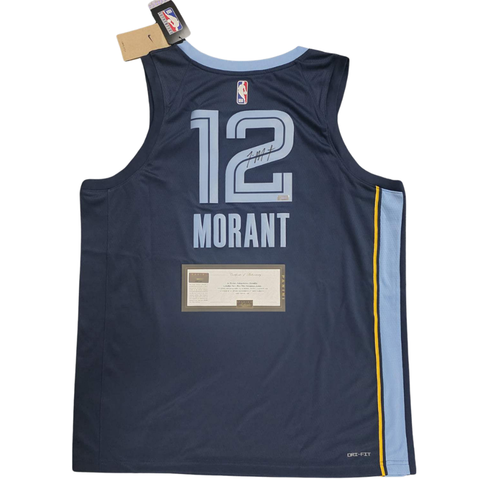 Ja Morant Signed Memphis Grizzlies Jersey Panini Authenticated - 7435
