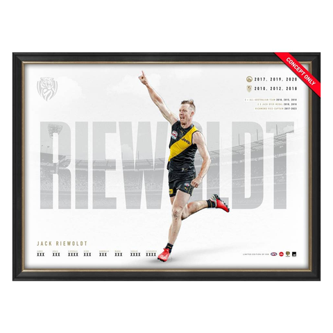 Jack Riewoldt Richmond Official AFL Retirement Sportsprint Framed - 5582