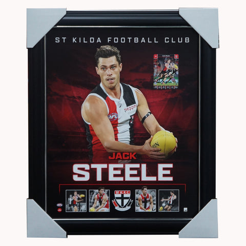 Jack Steele St Kilda F.C. Official Licensed AFL Print Framed + Signed Card - 5543