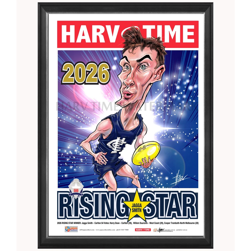 Jagga Smith, Rising Star, Harv Time Print Framed - 7613
