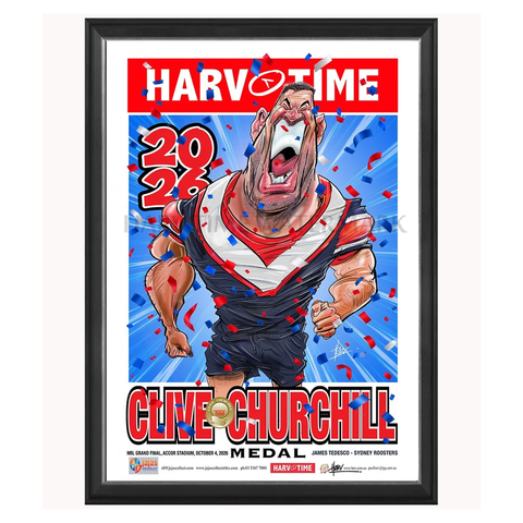 James Tedesco, 2026 Churchill Medallist, Harv Time Print Framed - 7684