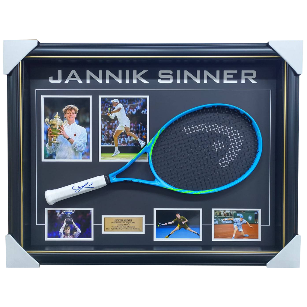 Jannick Sinner Signed Tennis Racquet Grand Slam Champion Frame - 7587