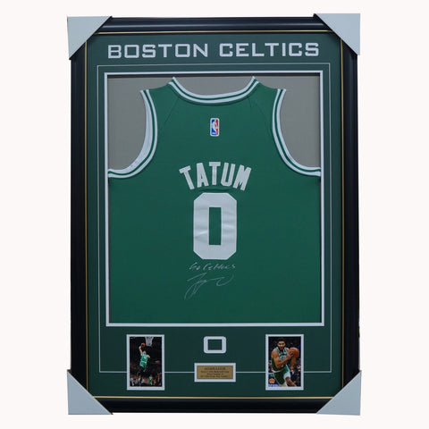 Jayson Tatum Signed Boston Celtics Signed NBA Jersey Framed - 5146