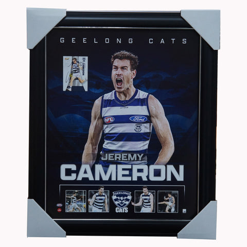 Jeremy Cameron Geelong F.C. Official Licensed AFL Print Framed + Signed Card - 5471