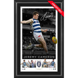 Jeremy Cameron Signed Geelong Official AFL 2025 Coleman Medal Icon Series Framed - 7230