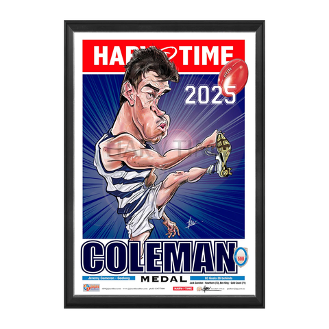 Jeremy Cameron, 2025 Coleman Medallist, Harv Time Print Framed - 7301
