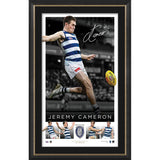 Jeremy Cameron Signed Geelong Official AFL 2025 Coleman Medal Icon Series Framed - 7230
