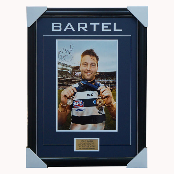 Jimmy Bartel Geelong Signed Photo Framed Premiers Norm Smith 5657