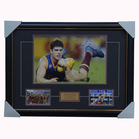 Jonathan Brown Signed Brisbane Lions Signed Photo Collage Framed - 3598