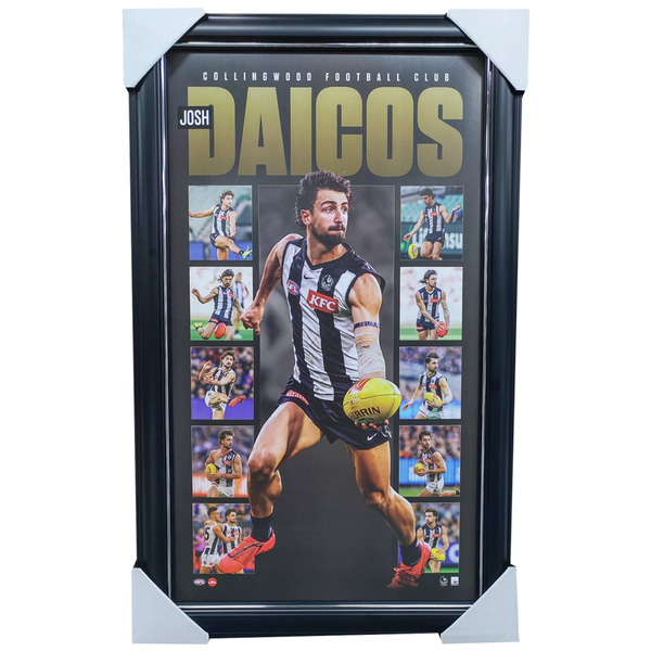 Josh Daicos Collingwood Official AFL Montage Print Framed - 5936 – HT ...