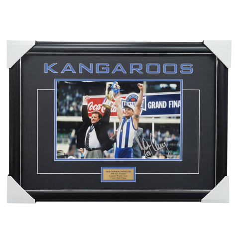 Kangaroos 1996 AFL Premiers Signed Photo Framed Wayne Carey - 5189