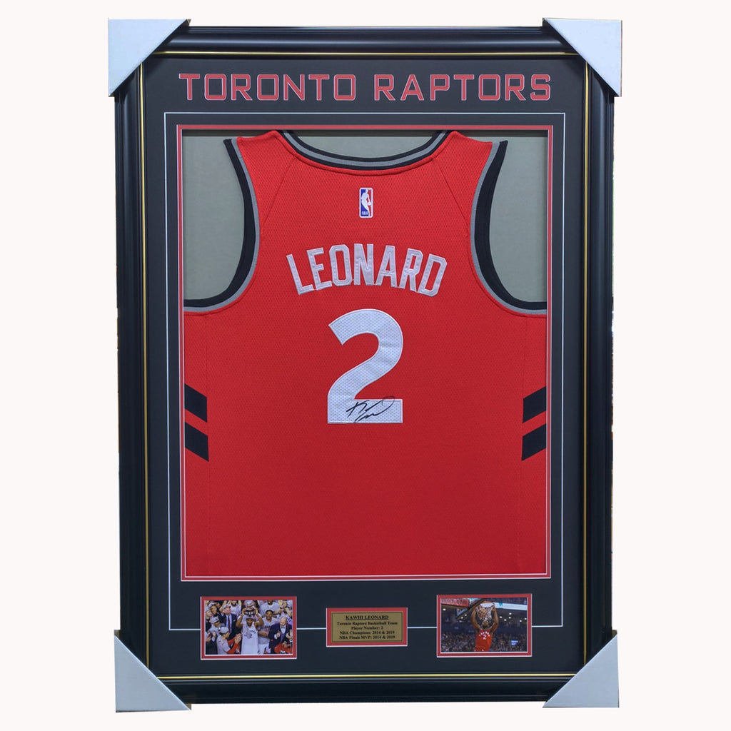Kawhi Leonard Signed Toronto Raptors 2019 Nba Champions Jersey Framed 100% Authentic - 3768
