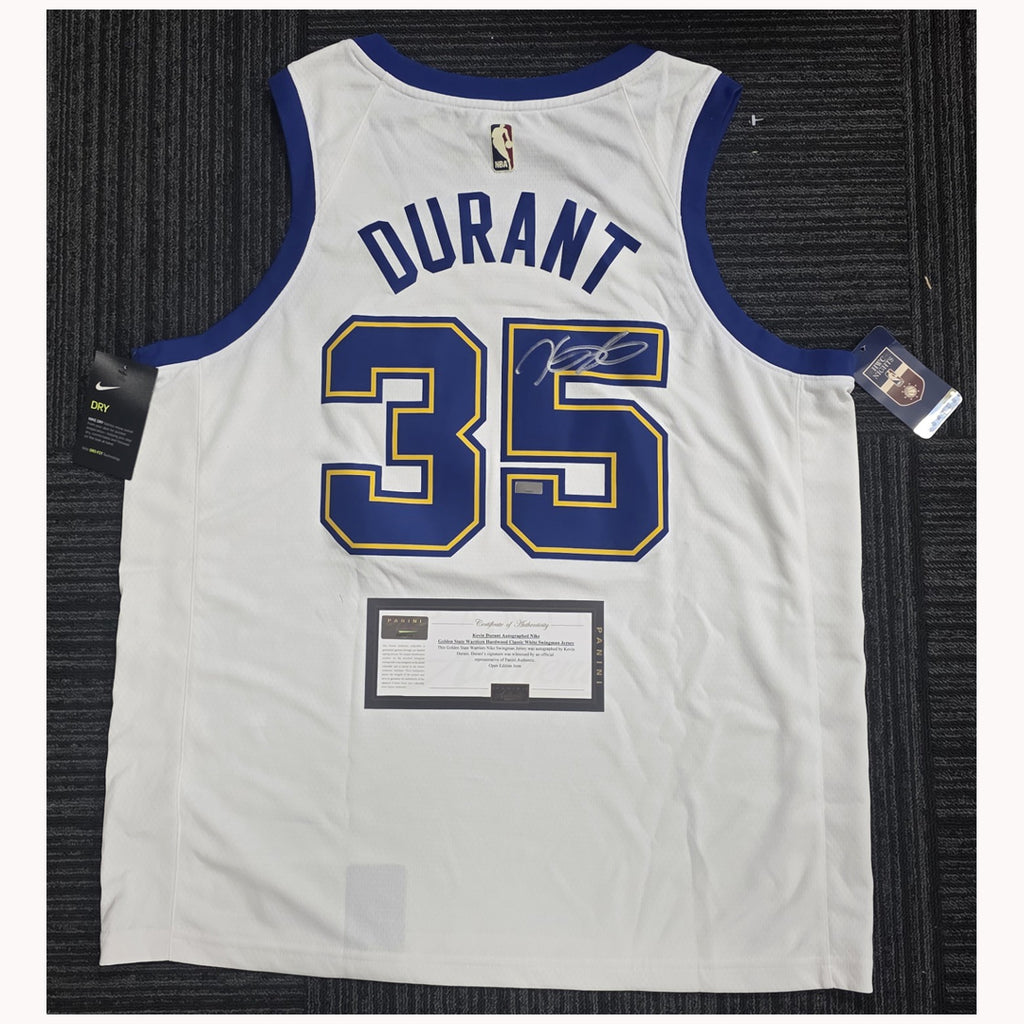 Kevin Durant Signed Golden State Warriors #35 NBA Official Panini Authentics Jersey - 4604