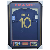 Kylian Mbappe Signed France World Cup Jersey Framed - 7561