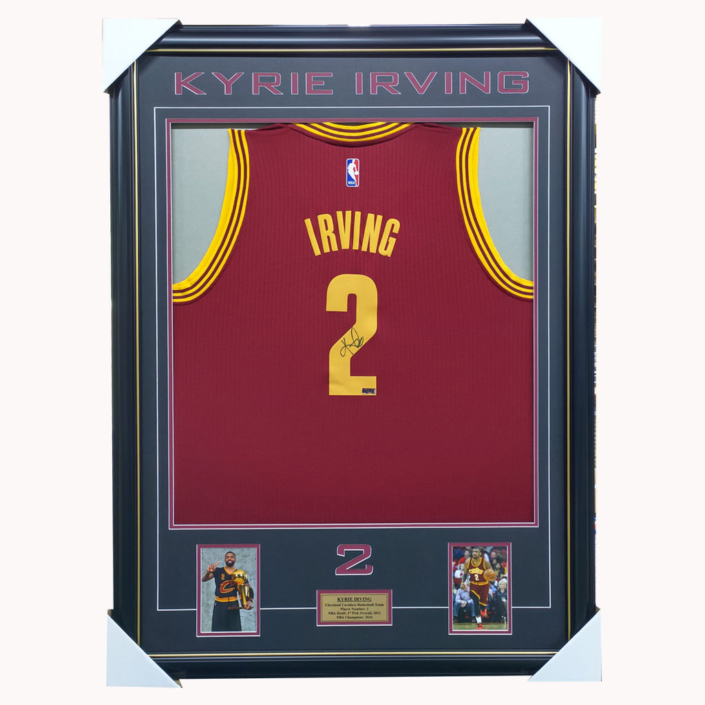 Kyrie Irving Signed Cleveland Cavaliers Panini Authentic Red Jersey Framed - 7431  LAST ONE