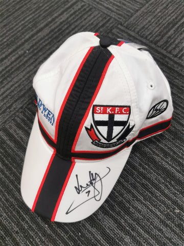 Lenny Hayes St Kilda Signed Official Hat with Tags - 7179