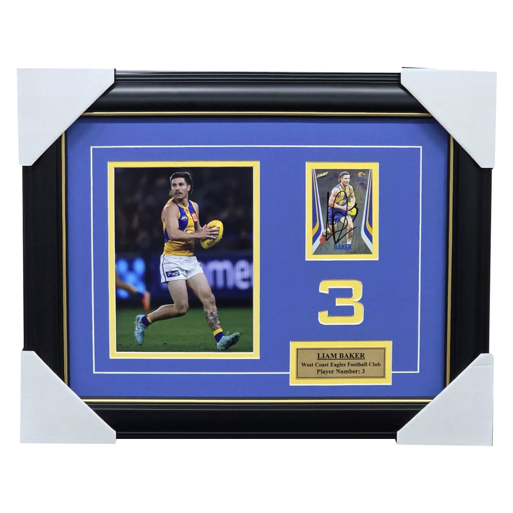 Liam Baker West Coast Eagles Signed Photo Framed - 7549