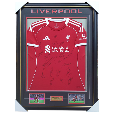 Liverpool 2025/26 Team Signed Jersey Framed - 7231