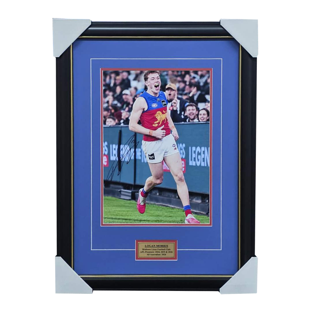 Logan Morris Brisbane Lions Premiers Framed - 7679