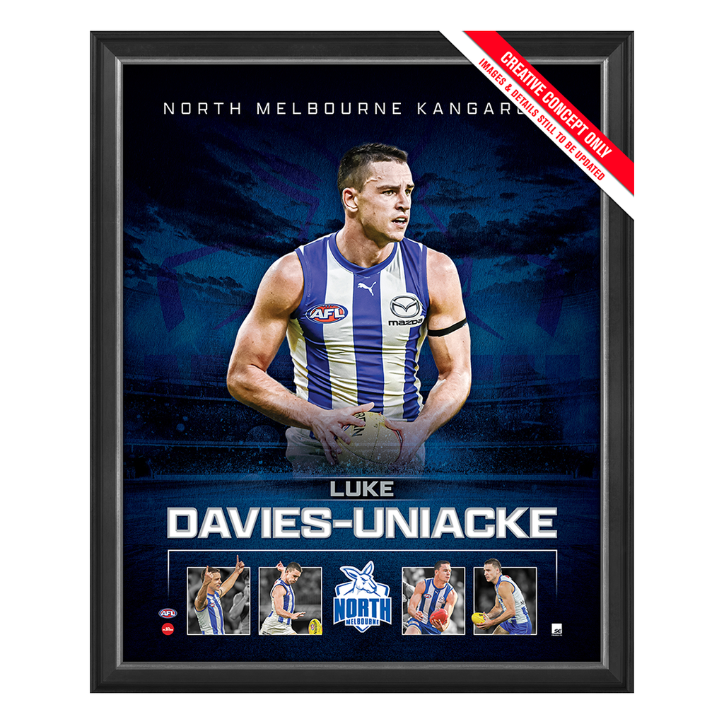 Luke Davies-Uniacke North Melbourne 2023 Official AFL Sportsprint Framed - 5489