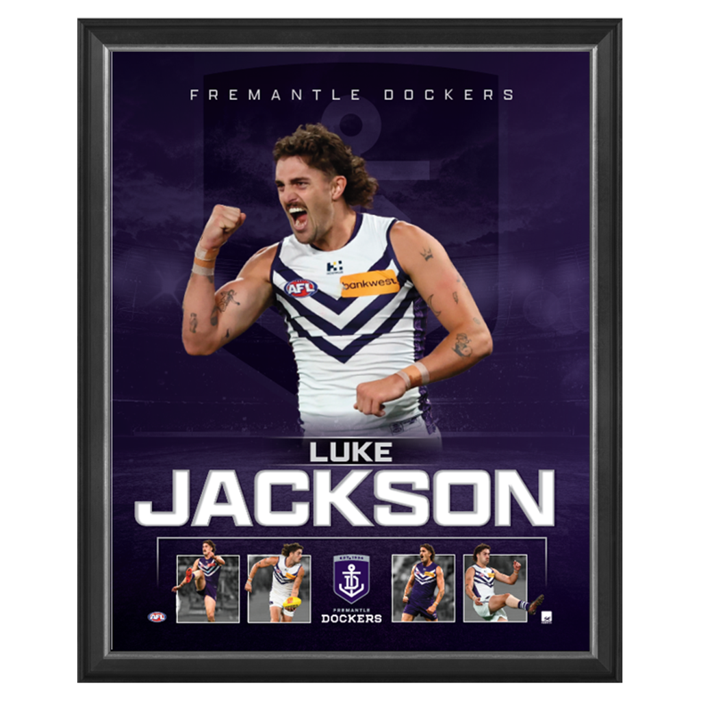 Luke Jackson Fremantle Dockers Official AFL Player Print Framed - 7631