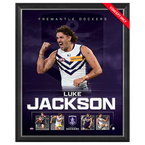 Luke Jackson Fremantle Dockers Official AFL Player Print Framed - 7631