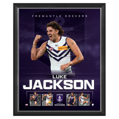 Luke Jackson Fremantle Dockers Official AFL Player Print Framed - 7631