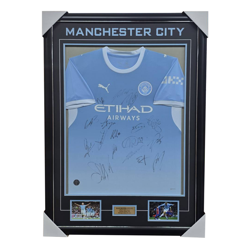 Manchester City 2026/27 Signed Team Jersey Framed - 7693