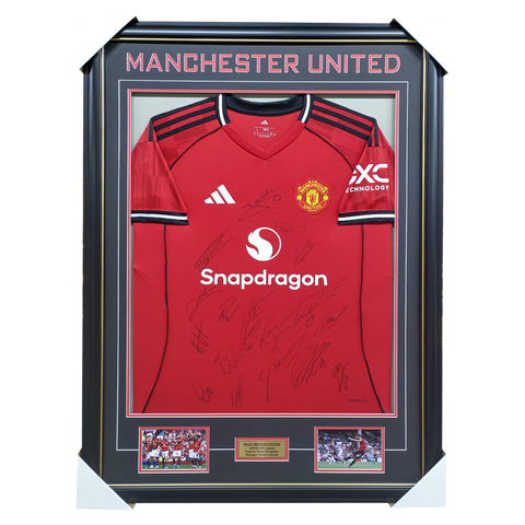 Manchester United 2025/26 Team Signed Jersey Framed - 7232