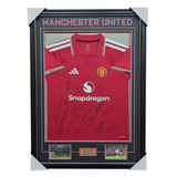 Manchester United Signed 2026/27 Signed Team Jersey Framed Fernandes - 7690
