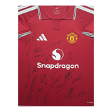 Manchester United Signed 2026/27 Signed Team Jersey Framed Fernandes - 7690