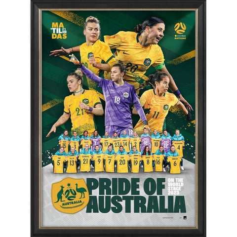Commbank Matildas 2023 World Cup Official Sportsprint Framed Sam Kerr - 5393