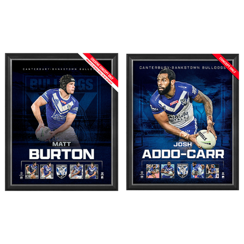 Canterbury Bankstown Bulldogs Package Official Licensed Nrl Prints Framed Burton Addo-Carr- 5505